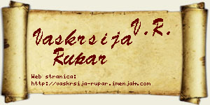 Vaskrsija Rupar vizit kartica